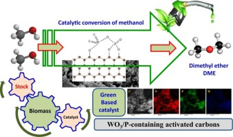 Biomass derived P-containing activated carbon as a novel green catalyst/ support for methanol conversion to dimethyl ether alternative fuel